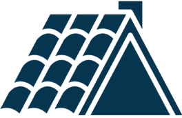 Illustration of a tiled roof icon.